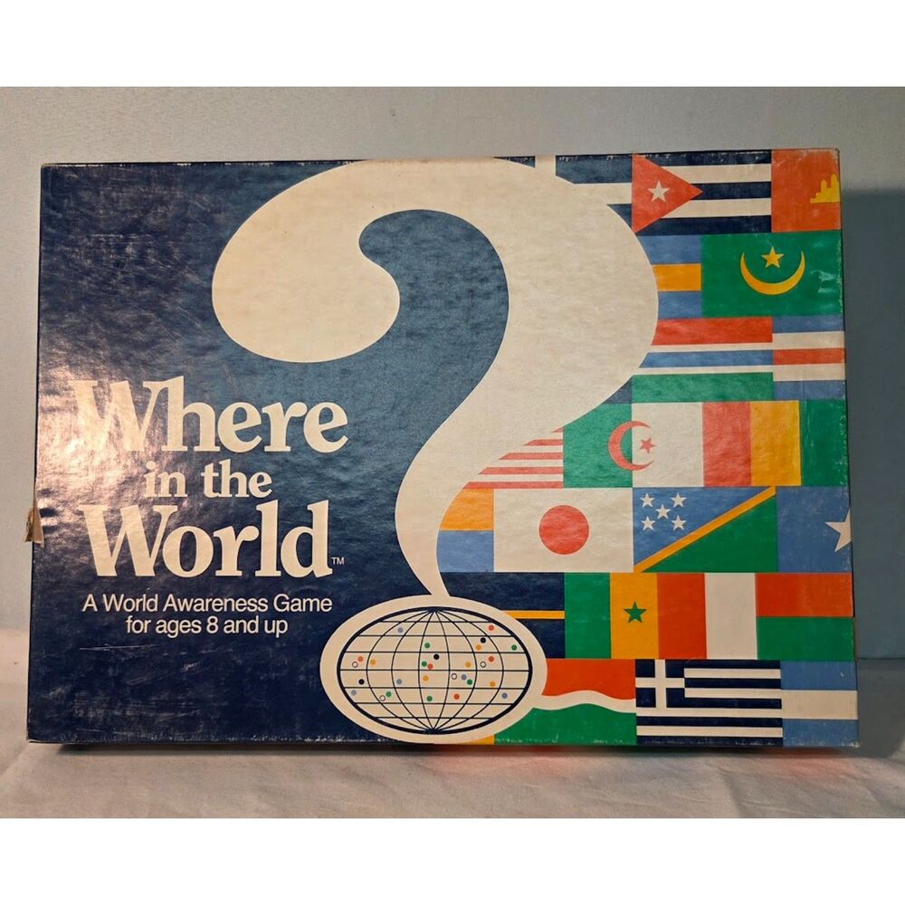 Where in the World Board Game Vintage Geography Educational Game